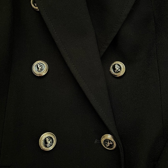 🔥NWT ZARA🔥Tailored Double Breasted Black Blazer - Picture 5 of 12